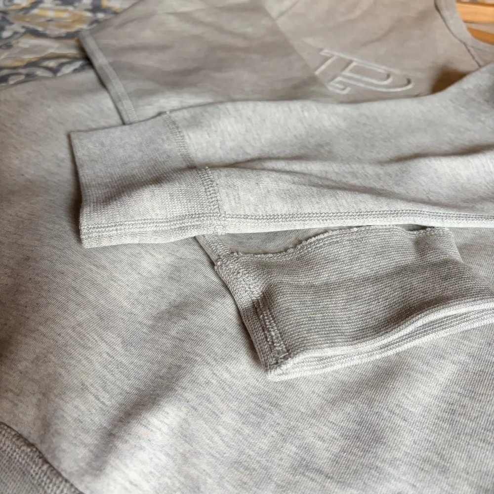 Polo Ralph Lauren Men's Double-Knit Gray Logo Crewneck Sweatshirt, M